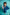 Person in a blue robe holding a bottle of 'uLOOK' product against a teal tiled background TR